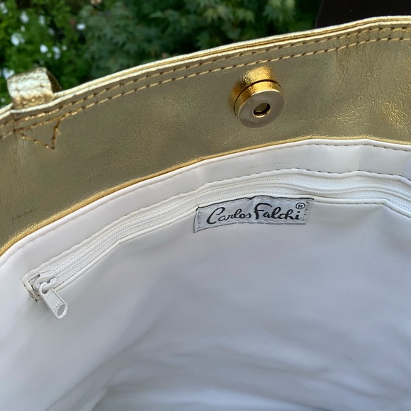 Vintage 80s/90s Carlos Falchi tote in like new condition - Picture 7 of 11